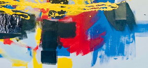 Island City Lava Flows - Mixed Media, 53" x 75"
